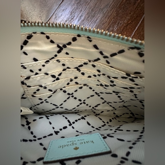 Kate Spade Saffiano leather blue wristlet-EUC - Picture 8 of 12